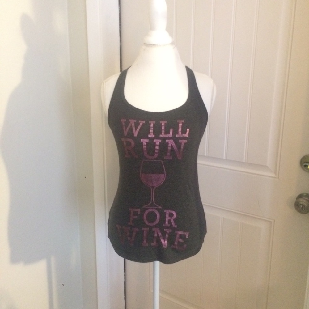CHIN UP Apparel Gray Racerback Tank Top